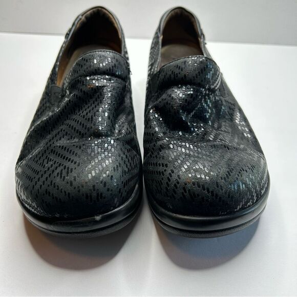 Alegria Black Textured Slip-On Shoes 41 - Picture 10 of 13